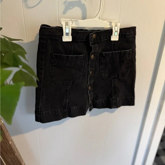 ✨ Rylee + Cru Black Denim Button Front Skirt | Girls 10–12Y ✨ - Picture 6 of 8